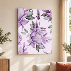 Beautiful Pink & Purple Floral Artwork | Abstract Floral Artwork #00681