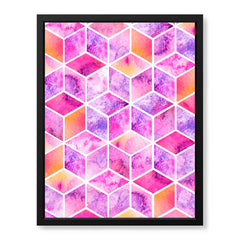 Beautiful Pink & Orange Geometric Artwork | Abstract Fashion Artwork #00686