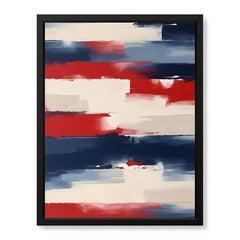 Abstract Red & Blue Paint Stroke Artwork | Abstract Fashion Artwork #00690