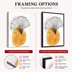Black & Gold Line Flowers | Abstract Floral Artwork #007