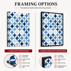 Blue and Gray Pattern Design Over White Background | Abstract Fashion Artwork #00705