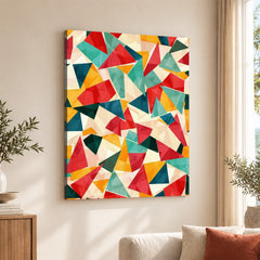 Abstract Colorful Pattern Artwork With Beige Background | Abstract Fashion Artwork #00708