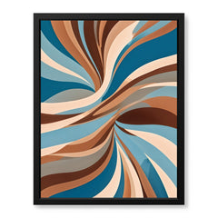 Abstract Blue & Brown Color Shades Artwork | Abstract Fashion Artwork #00711