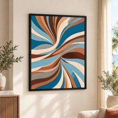 Abstract Blue & Brown Color Shades Artwork | Abstract Fashion Artwork #00711