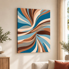 Abstract Blue & Brown Color Shades Artwork | Abstract Fashion Artwork #00711