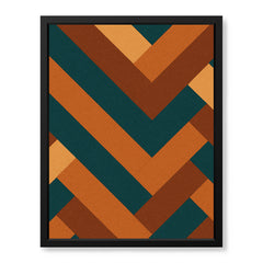 Blue Brown & Orange Abstract Pattern Design Artwork | Abstract Fashion Artwork #00715