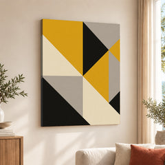Gray Black & Gold Abstract Pattern Shapes Artwork | Abstract Fashion Artwork #00717