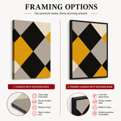 Gray Black & Gold Abstract Geometric Shapes Artwork | Abstract Fashion Artwork #00718