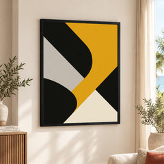 Gray Black & Gold Abstract Paint Stroke Artwork | Abstract Fashion Artwork #00720