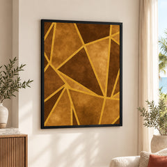 Mystic Marble Series Pattern - Brown & Gold | Abstract Signature Artwork #00727