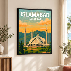 Islamabad Pakistan Illustration City Poster | Travel Artwork #00735