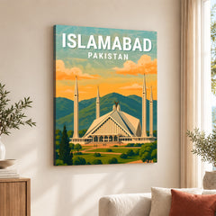 Islamabad Pakistan Illustration City Poster | Travel Artwork #00735