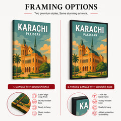Karachi Pakistan Illustration City Poster | Travel Artwork #00737