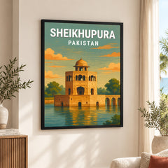 Sheikupura Pakistan Illustration City Poster | Travel Artwork #00747