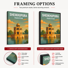 Sheikupura Pakistan Illustration City Poster | Travel Artwork #00747