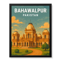 Bahawalpur Pakistan Illustration City Poster | Travel Artwork #00748