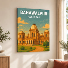 Bahawalpur Pakistan Illustration City Poster | Travel Artwork #00748