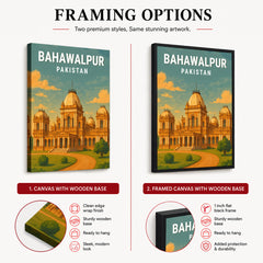Bahawalpur Pakistan Illustration City Poster | Travel Artwork #00748