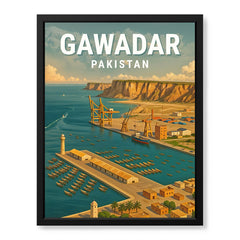 Gawadar Pakistan Illustration City Poster | Travel Artwork #00750
