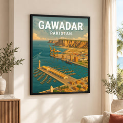 Gawadar Pakistan Illustration City Poster | Travel Artwork #00750
