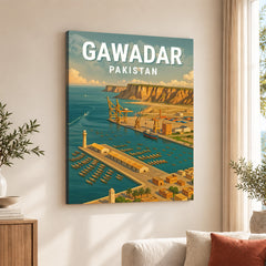 Gawadar Pakistan Illustration City Poster | Travel Artwork #00750