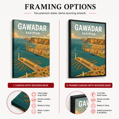 Gawadar Pakistan Illustration City Poster | Travel Artwork #00750
