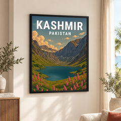 Kashmir Northern Pakistan Illustration Poster | Travel Artwork #00754