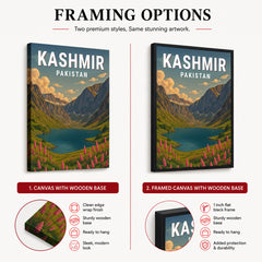 Kashmir Northern Pakistan Illustration Poster | Travel Artwork #00754