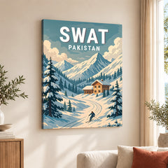 Swat Northern Pakistan Illustration Poster | Travel Artwork #00755
