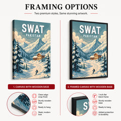 Swat Northern Pakistan Illustration Poster | Travel Artwork #00755