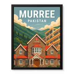 Murree Northern Pakistan Illustration Poster | Travel Artwork #00759