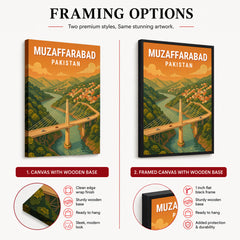 Muzaffarabad Northern Pakistan Illustration Poster | Travel Artwork #00765