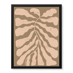 Pastel Pink Abstract Design Over Brown Background | Abstract Office Artwork #0078