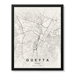 Quetta Beige Map - Minimalist City Map Series | Signature Artwork #00783