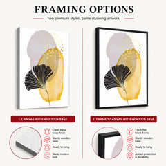 Black Grey & Gold Line Flowers | Abstract Floral Artwork #008