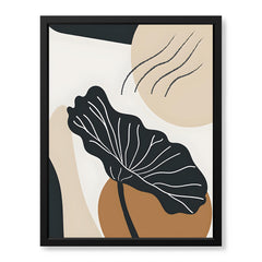 Black & White Flower Portrait Over Colorful Background | Abstract Floral Artwork #0088