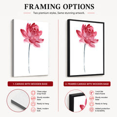 Beautiful Red Flower Paint Design Over White Background | Abstract Floral Artwork #0095