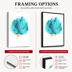 Beautiful Blue Flower Paint Art Over White Background | Abstract Floral Artwork #0097