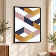 Colorful Geometric Shapes Abstract Design | Abstract Office Artwork #0099