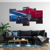 Beautiful Red & Blue Cars (5 Panel) Cars Wall Art