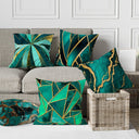 Mystic Marble Series - Emerald (Set of 5) | Abstract Cushion #250