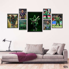 Aesthetic Pakistan Cricket Team (7 Panel) Cricket Wall Art