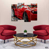 Ferrari Red Car (4 Panel) | Car Wall Art
