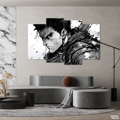 Berserk Guts Manga (4 Panel) Anime Wall Art