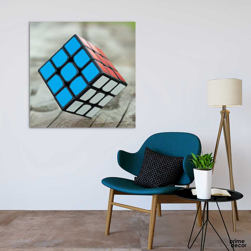 Strategic Cube Game (Square Panel) Game Wall Art - Prime Décor