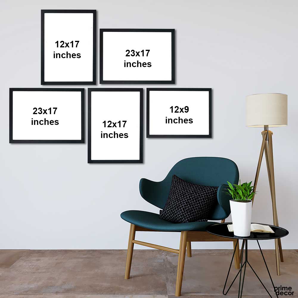 Watercolored Arabic Calligraphy (5 Panel) Islamic Wall Art - Prime Décor