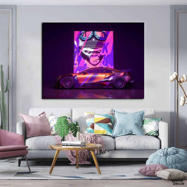 Bad Monkey (Single Panel) Cars Wall Art - Prime Décor