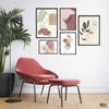 Floral Line Art Collection (5 Panel) Wall Art