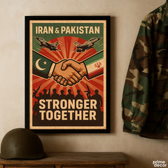 Iran & Pakistan Stronger Together | Iran War 2025 | Army Poster Wall Art