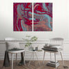 Top View Abstract Acrylic Paint (2 Panel) Abstract Wall Art